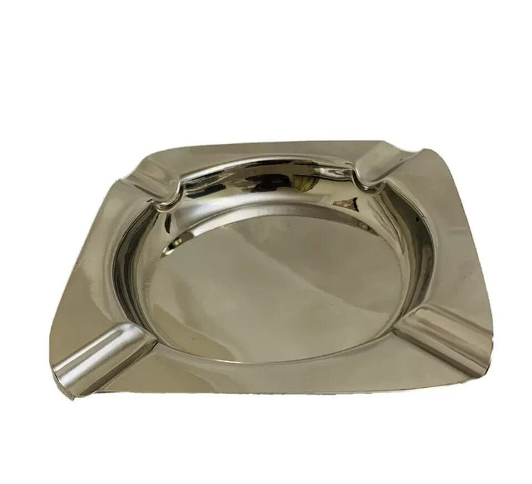 Metal Stainless Steel Square CIGARETTE ASHTRAY ash tray cigar rollup paper