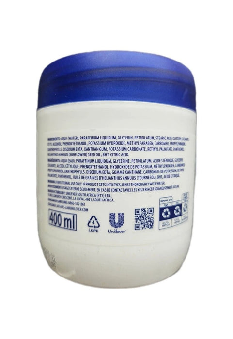 2x Vaseline Intensive Care Body Cream Advanced Repair Fragrance Free 400ml