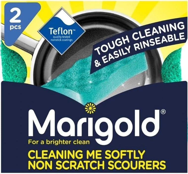 Marigold Cleaning Me Softly Non-Scratch Teflon Foam Back Scourers 14 Twin Pack