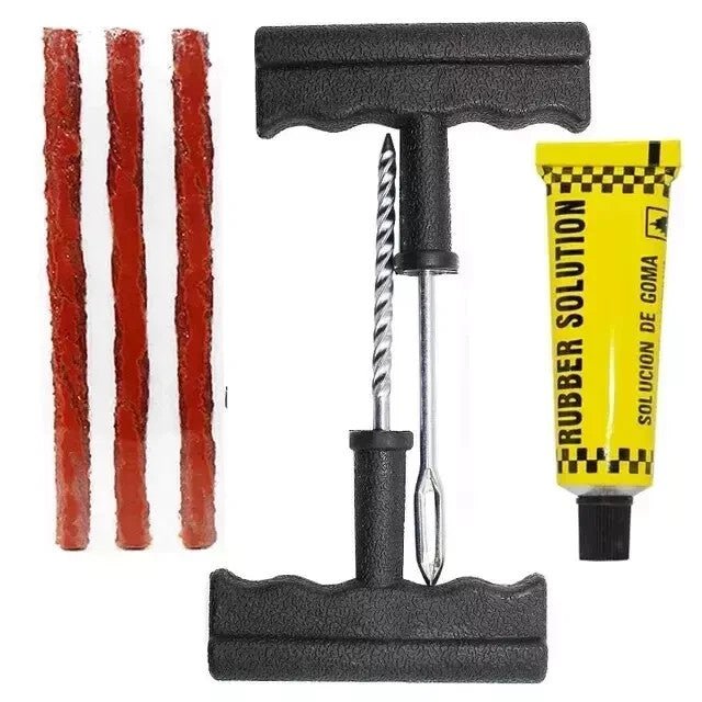 Tire Repair Kit Motorcycle Car Van Tubeless Tyre Puncture Tool Plug Emergency