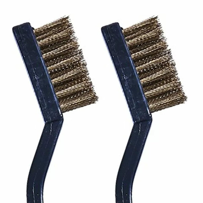 6pc Mini Wire Hand Brush Set Brass Steel Nylon Hobby Crafts Rust Home Cleaning