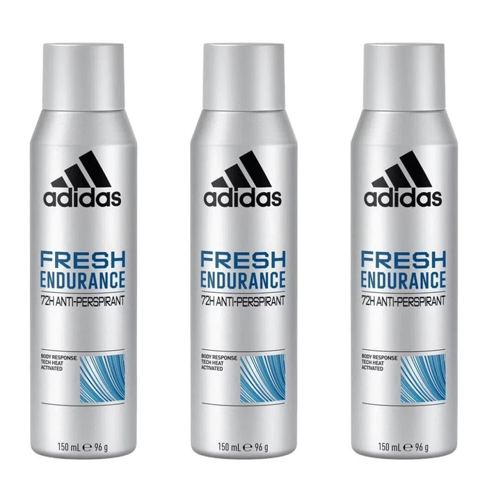 Adidas Fresh Endurance Antiperspirant Deodorant Spray 150ml - Pack of 3