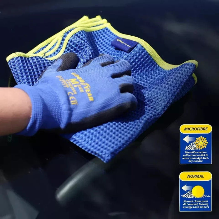 Goodyear Microfibre Car Drying Towel Absorbent Large Edgeless Detailing Cloth