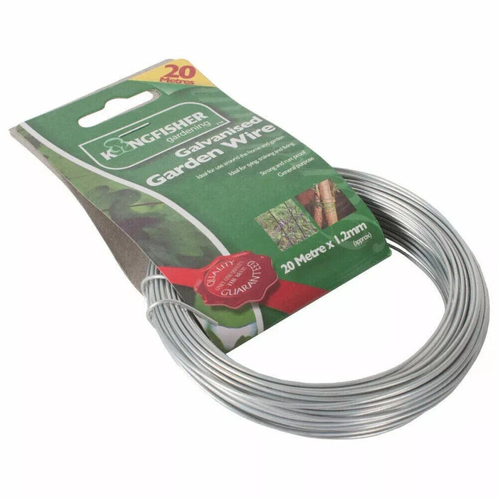 20 Metres Garden Wire Plant &Tree Tying Extra Strong Galvanised Rust Proof 1.2mm