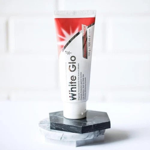 2 X WHITE GLO Extra Strength Whitening Toothpaste Professional Choice.