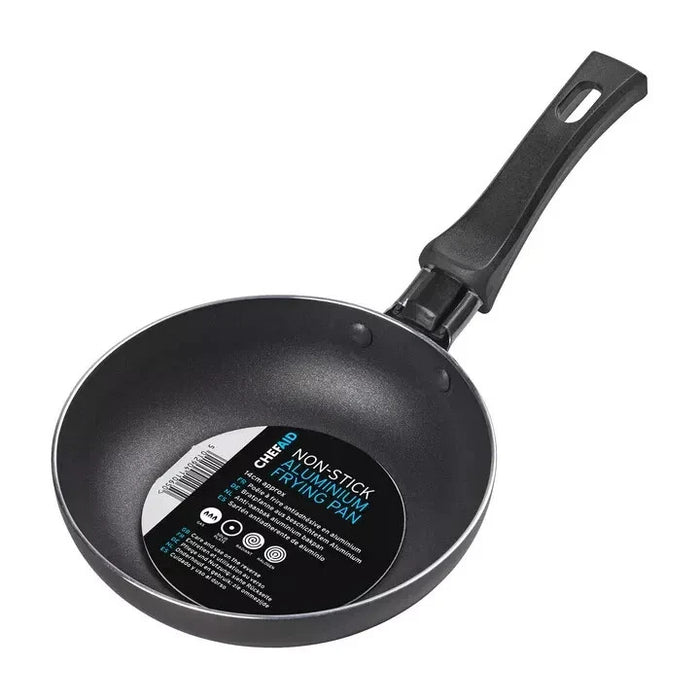 Chef Aid 14cm Aluminium Non-stick Mini Fry Pan with Etched Base & Plastic Handle