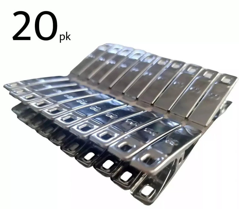 20pc Super Strong Stainless Steel Clothes Pegs Washing Line Laundry Clip Garden