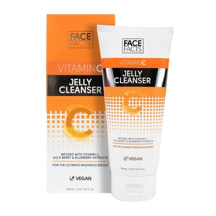 Face Facts Vitamin C Brightening Jelly Cleanser Make Up Remover 150ml | Free P&P