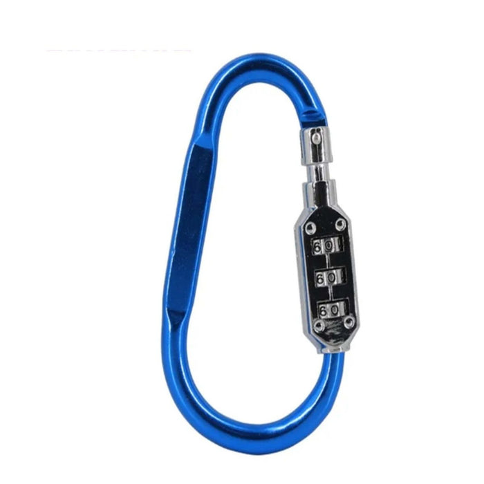 3 Digit Carabiner Security Combination Lock Padlock Luggage Bag Clip Hook D Ring