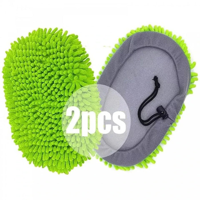 2 in 1 Telescopic Cleaning Car Van Extending Mop and Mitt Pole Wash Brush