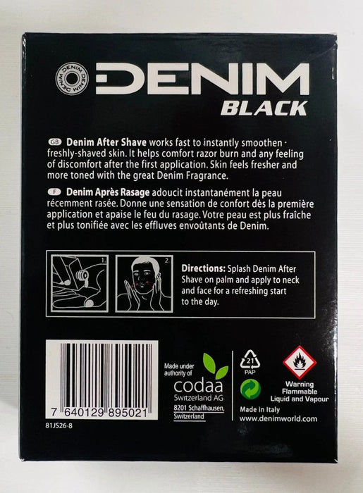 2 X Denim Black After Shave Lotion 100ml.