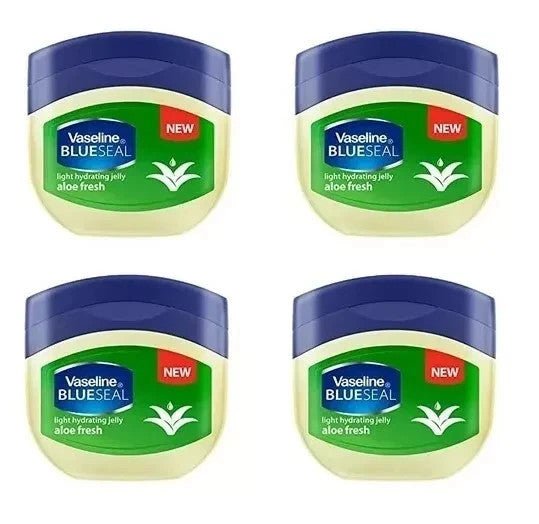 4 x Vaseline Blueseal Natural Skin Petroleum Jelly Aloe Fresh 50ml TRAVEL SIZE