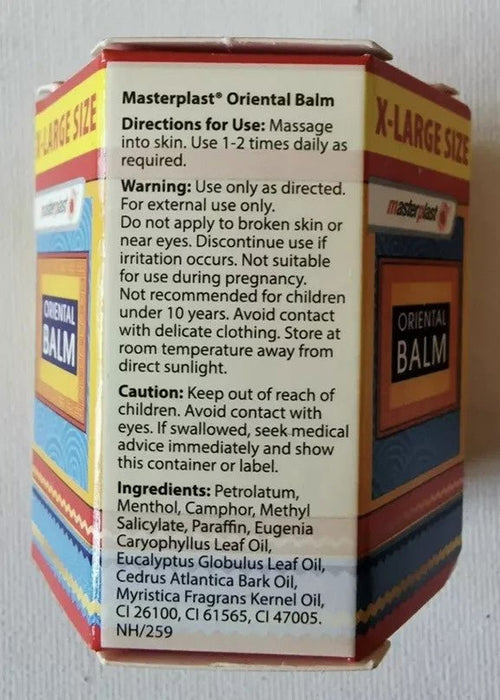3 x Masterplast XL Oriental Balm, Warm Massaging Rub for Muscles & Joints 3x36g