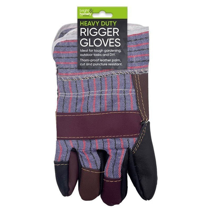Heavy duty Double palm safety thorn proof work gloves for gardening and Rigger