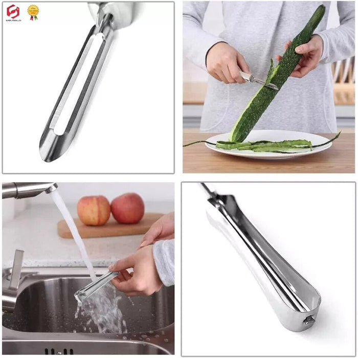 Quality Potato Vegetable Peeler Fruit Spud Swivel Slicer Stainless Steel 14.5cm