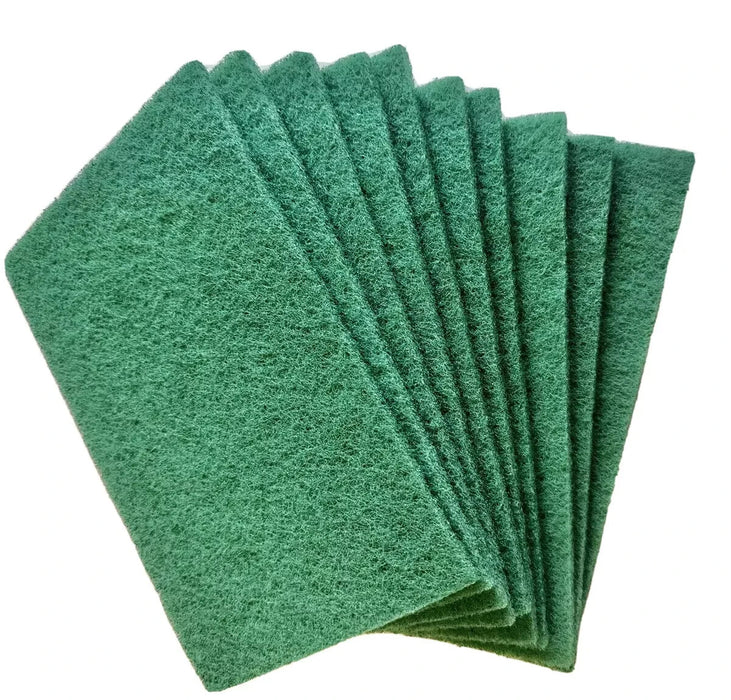Green Scourers Extra Heavy Duty Catering Professional Scouring Pads Pack of 10