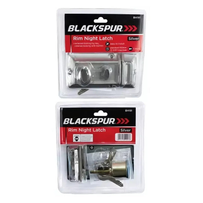 Door Lock Night Latch Traditional Nickel Rim Security 3 Keys Fixings Latches 6pc