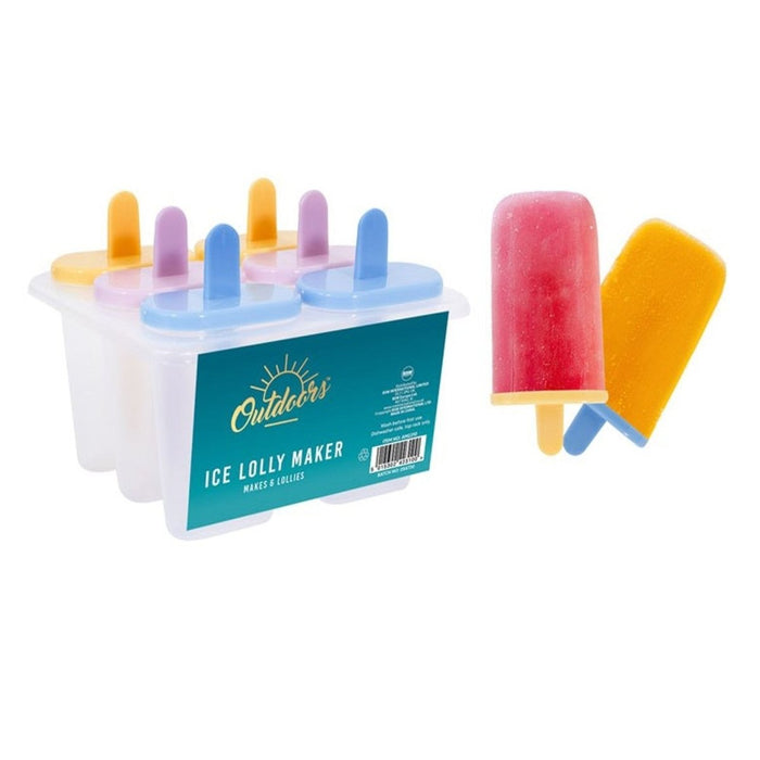 Ice Lolly Maker Reusable 6 Section Popsicle Ice Cream Frozen Yogurt Mould Tray