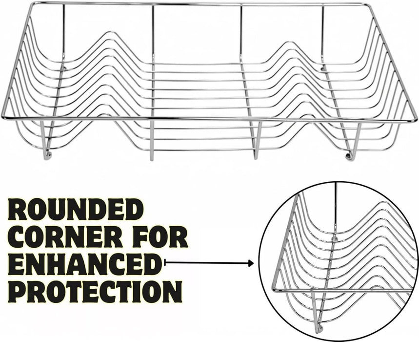 Stainless Steel Dish Drainer Cup Cutlery Plate Holder Kitchen Sink Dish Rack New