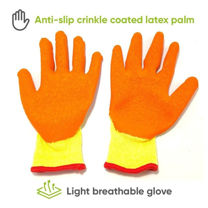 1 Pair Multi Purpose Grip Work Safety Gloves Builders Gardening Hand Protection.
