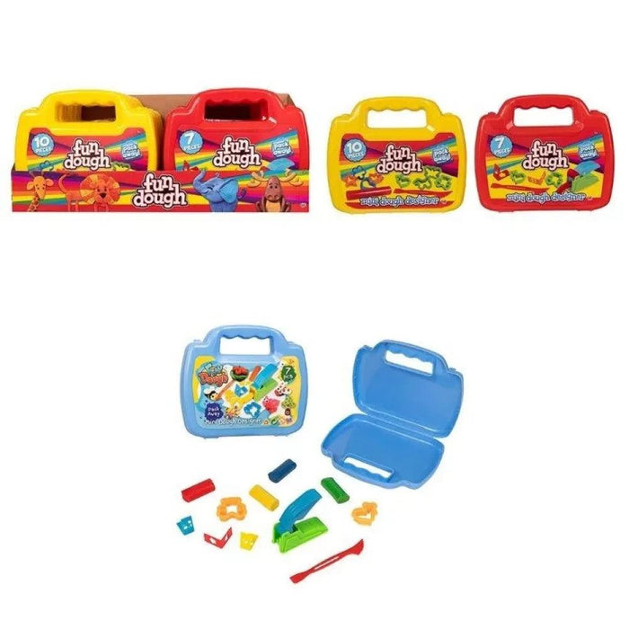 Mini Play Dough Designer Set in Carry Case - Craft Model Clay, Party Bag Filler