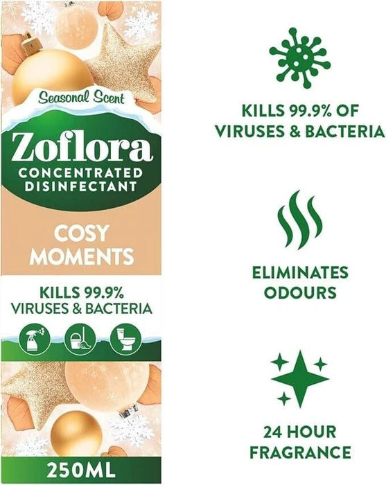 2 x 250ml Zoflora Cosy Moments Concentrated Antibacterial Disinfectant Liquid
