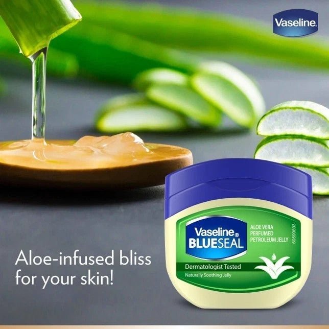 4 x Vaseline Blueseal Natural Skin Petroleum Jelly Aloe Fresh 50ml TRAVEL SIZE