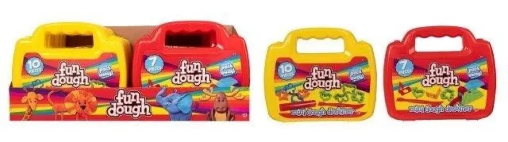 Mini Play Dough Designer Set in Carry Case - Craft Model Clay, Party Bag Filler