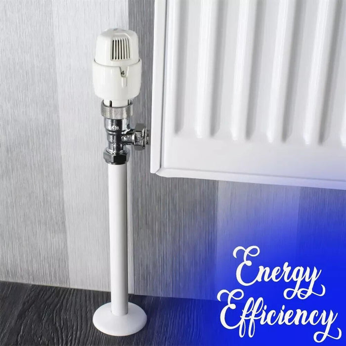 8 White Radiator Pipe Covers Sleeves Shrouds Snap Around Pipes Cover 19.5cm