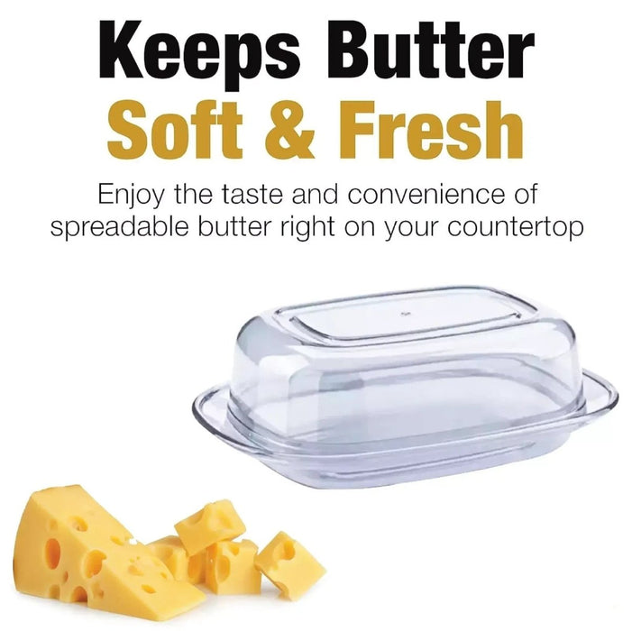 Butter Dish with Lid Storage Kitchen Clear Butter Dish Serving Container UK