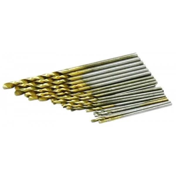 Rolson 20pc Micro Hss Drill Bit Set 0.3 - 1.6mm 48304
