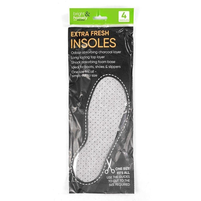 4 Pair Extra Fresh Shoe Insole Odour Eaters Simply Trim To Fit One Size