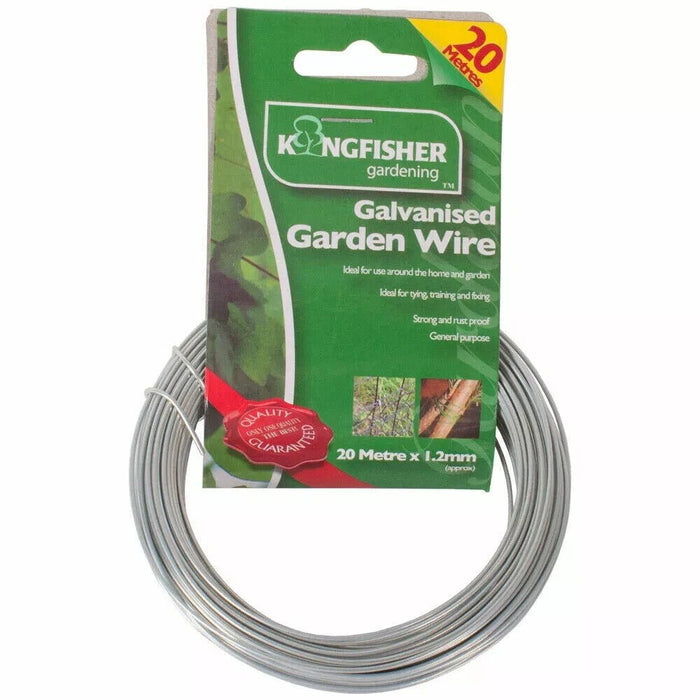 20 Metres Garden Wire Plant &Tree Tying Extra Strong Galvanised Rust Proof 1.2mm