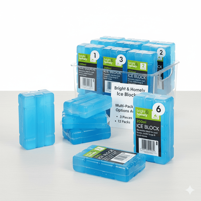 12 Reusable Ice Packs for Coolers & Lunchboxes Long-Lasting Freezer Blocks UK