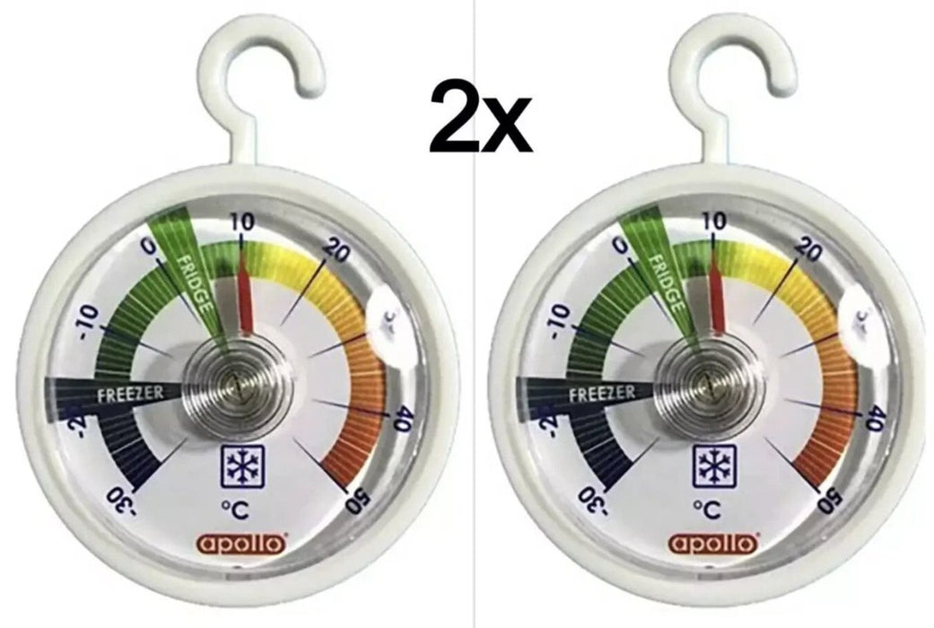 Fridge Freezer Thermometer 2 Pack Hanging Temperature Gauge Refrigerator