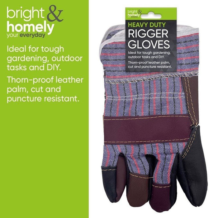 Heavy duty Double palm safety thorn proof work gloves for gardening and Rigger
