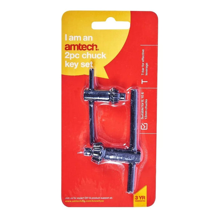 Am-tech F0600 Chuck Key Set(2 piece) for Corded/Cordless Drills 5/16? 3/8? 1/2"
