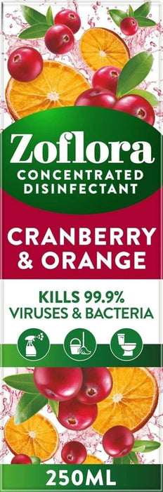Zoflora Concentrated Disinfectant Cranberry & Orange 250ml
