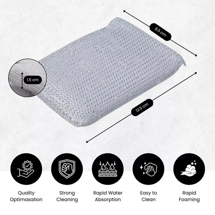 StarWash Non-Scratch Silver Scourers 5 Pack Metal Kitchen Dish Scrubber Pads
