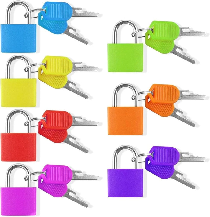 4x Small Luggage Padlocks Travel Suitcase Bag Security Mini Colorful Locks