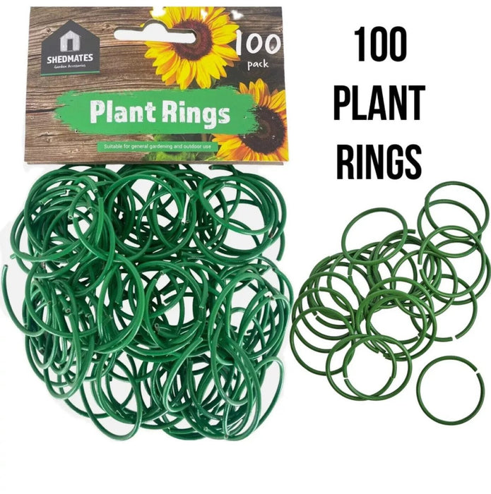 100Pc Garden Plant Rings Wire Plastic Coated Reusable Twisty Garden Outdoor Use