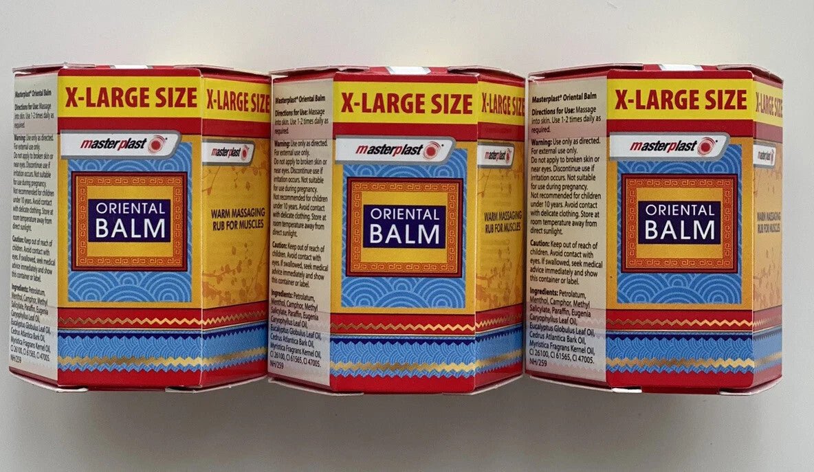 3 x Masterplast XL Oriental Balm, Warm Massaging Rub for Muscles & Joints 3x36g