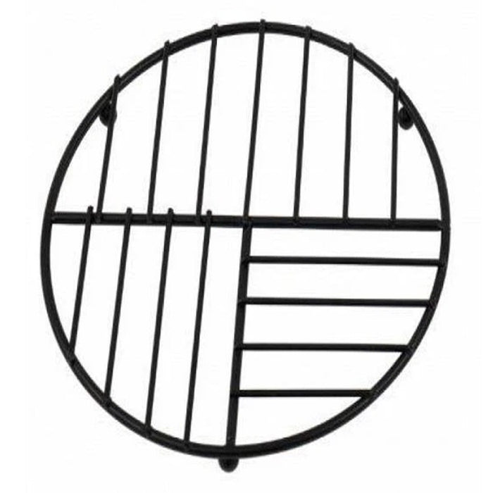 2pcs Black Iron Trivet Tray Heat Resistant Serving Platform Kitchen, Accessory