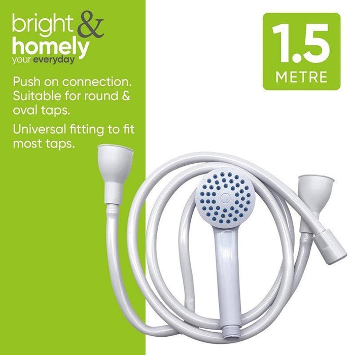 Double Tap Bath Sink Shower Head Hose Spray Hairdresser Pet Push On Mixer