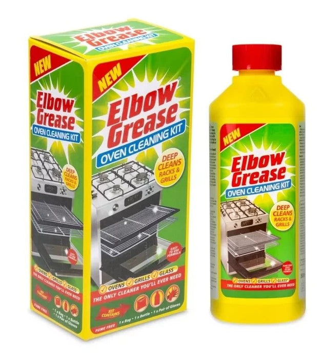 3x Elbow Grease Oven Cooker Cleaner Grill Glass Hob Baking Trays Cleaning Kit