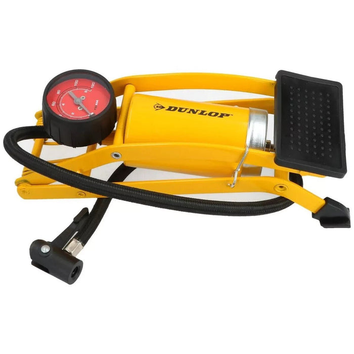 Dunlop Single Barrel Foot Air Pump Car Bike Bicycle Manometer Inflatables Balls