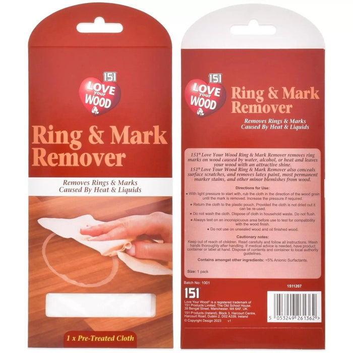 Love Your Wood Ring Remover - Heat & Liquid Mark Stain Eraser for Furniture