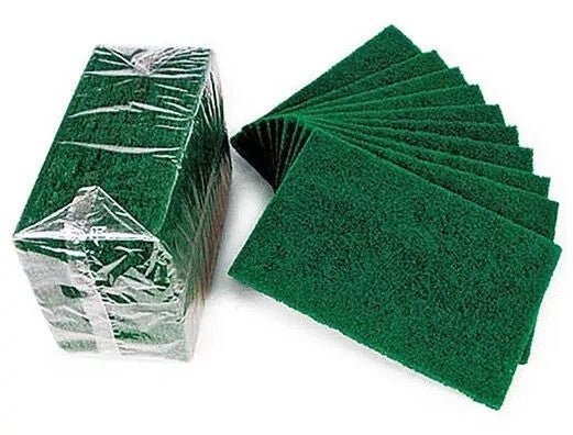 Green Scourers Extra Heavy Duty Catering Professional Scouring Pads Pack of 10