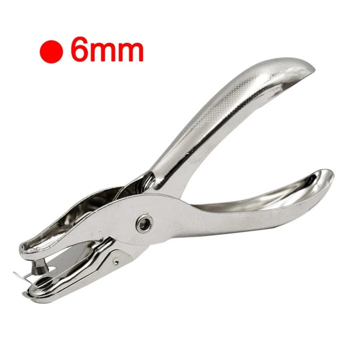 Hole Punch Metal Hand Held One Single Hole Paper Puncher 6mm office and school