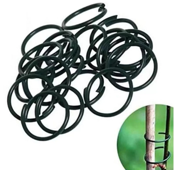 100Pc Garden Plant Rings Wire Plastic Coated Reusable Twisty Garden Outdoor Use